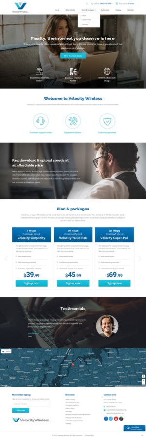 Web Design by pb for velocity  wireless llc | Design: #11148585