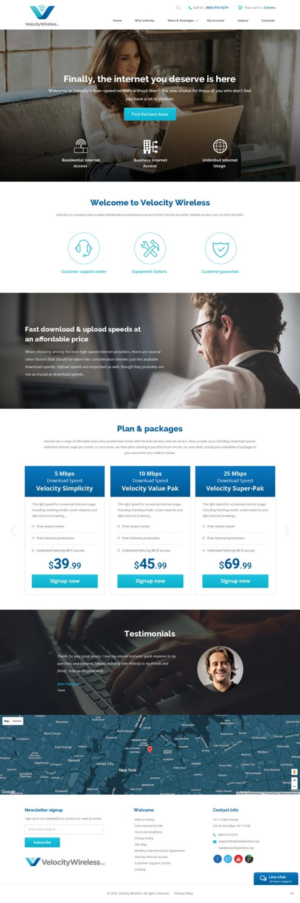 Web Design by pb for velocity  wireless llc | Design: #11148586