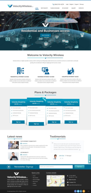 Web Design by pb for velocity  wireless llc | Design: #11148588