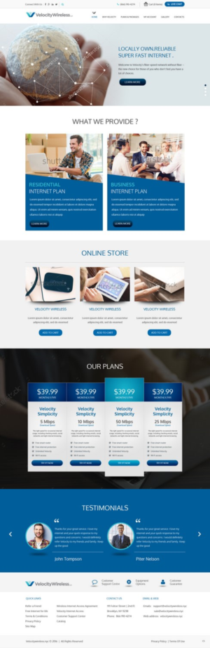 Web Design by pb for velocity  wireless llc | Design: #11152726