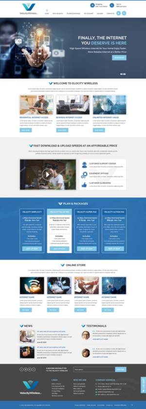 Web Design by pb for velocity  wireless llc | Design: #11159628