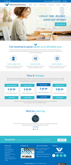 Web Design by rightway for velocity  wireless llc | Design: #11147577