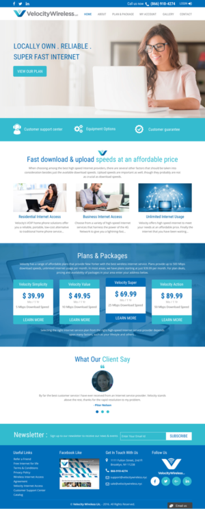 Web Design by rightway for velocity  wireless llc | Design: #11147582