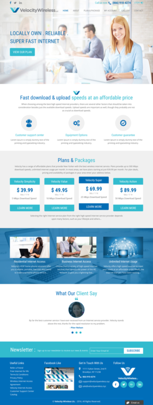 Web Design by rightway for velocity  wireless llc | Design: #11147585