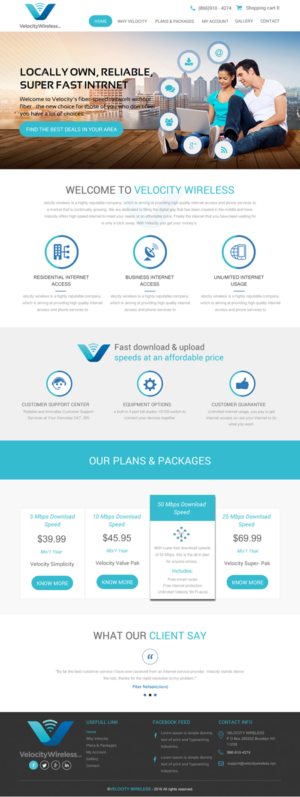Web Design by rightway for velocity  wireless llc | Design: #11147591