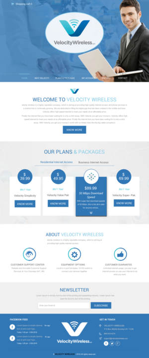 Web Design by rightway for velocity  wireless llc | Design: #11147610