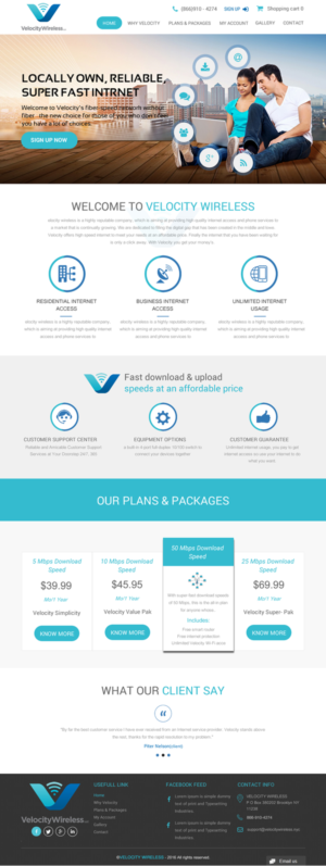 Web Design by rightway for velocity  wireless llc | Design: #11150633