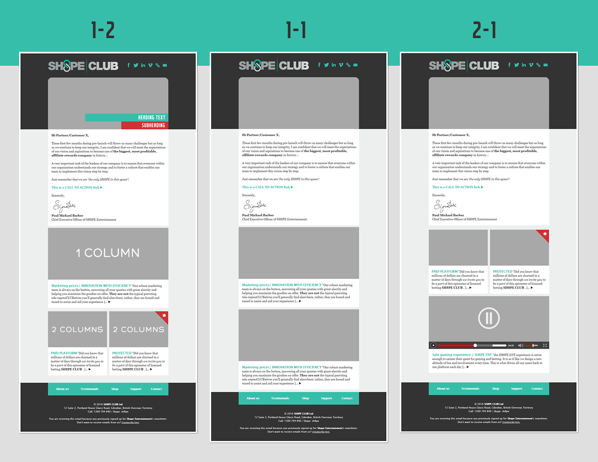 Email Marketing Design by gfxer for Sh8pe Entertainment | Design #11207396