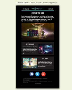 Email Marketing Design by Venkat for Sh8pe Entertainment | Design #11165420