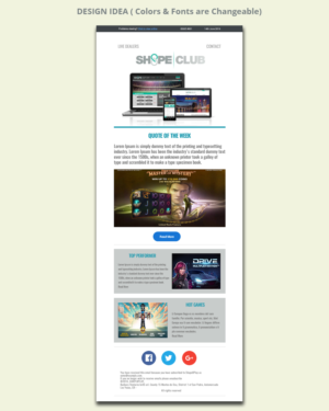 Email Marketing Design by Venkat for Sh8pe Entertainment | Design: #11203197