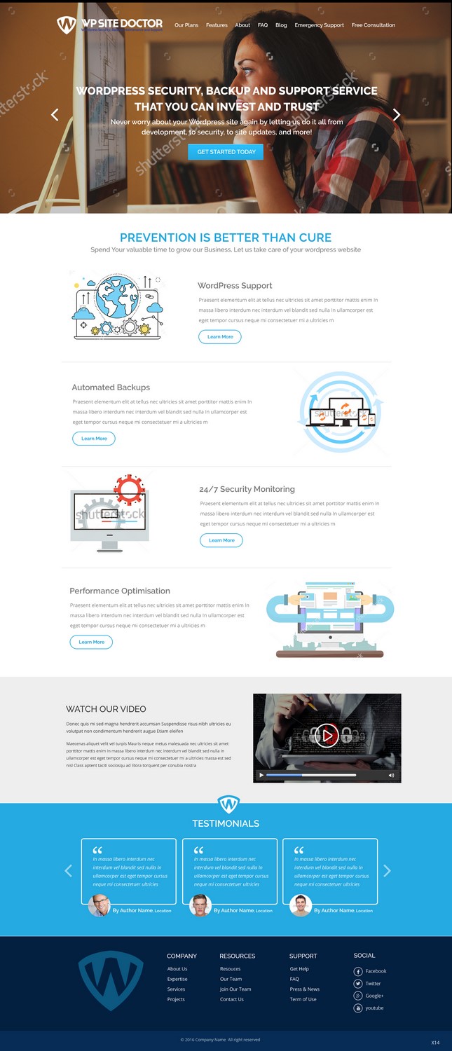 Wordpress Design by pb for 3MHZ Solutions | Design #11344457