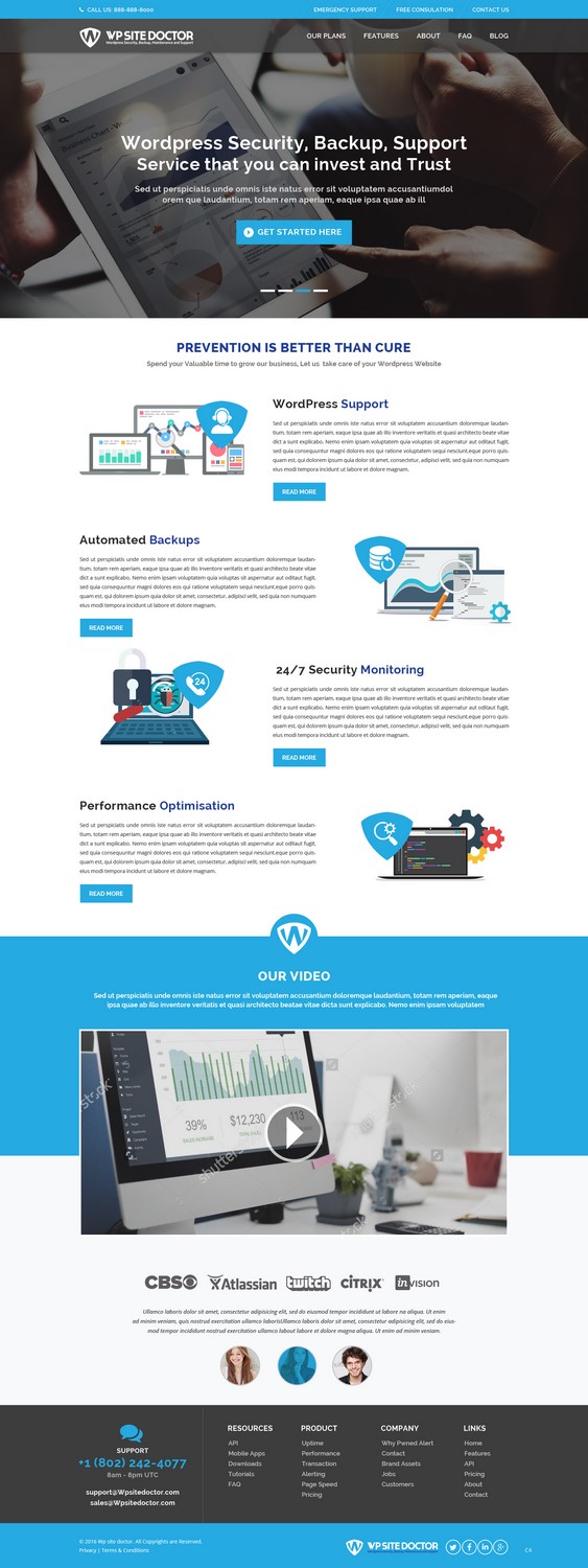 Wordpress Design by pb for 3MHZ Solutions | Design #11372899