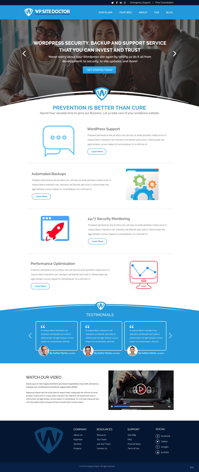 Wordpress Design by pb for 3MHZ Solutions | Design #11400431