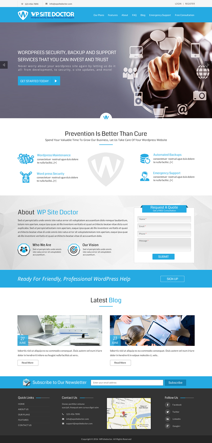 Wordpress Design by Sbss for 3MHZ Solutions | Design #11335001