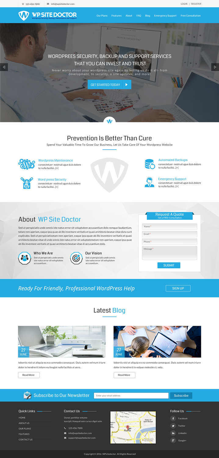 Wordpress Design by Sbss for 3MHZ Solutions | Design #11335002