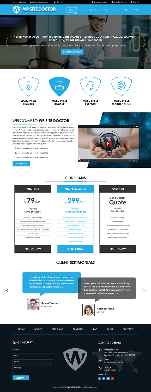 Wordpress Design by Sbss for 3MHZ Solutions | Design #11336241
