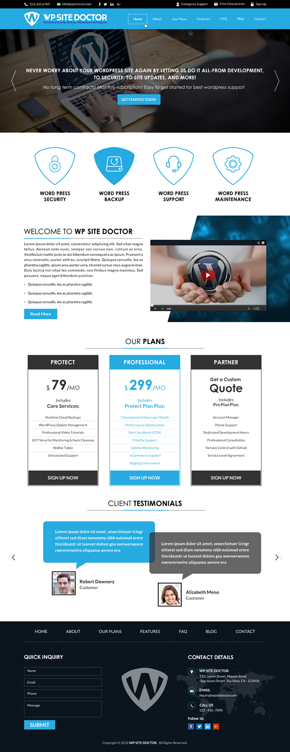Wordpress Design by Sbss for 3MHZ Solutions | Design #11336245