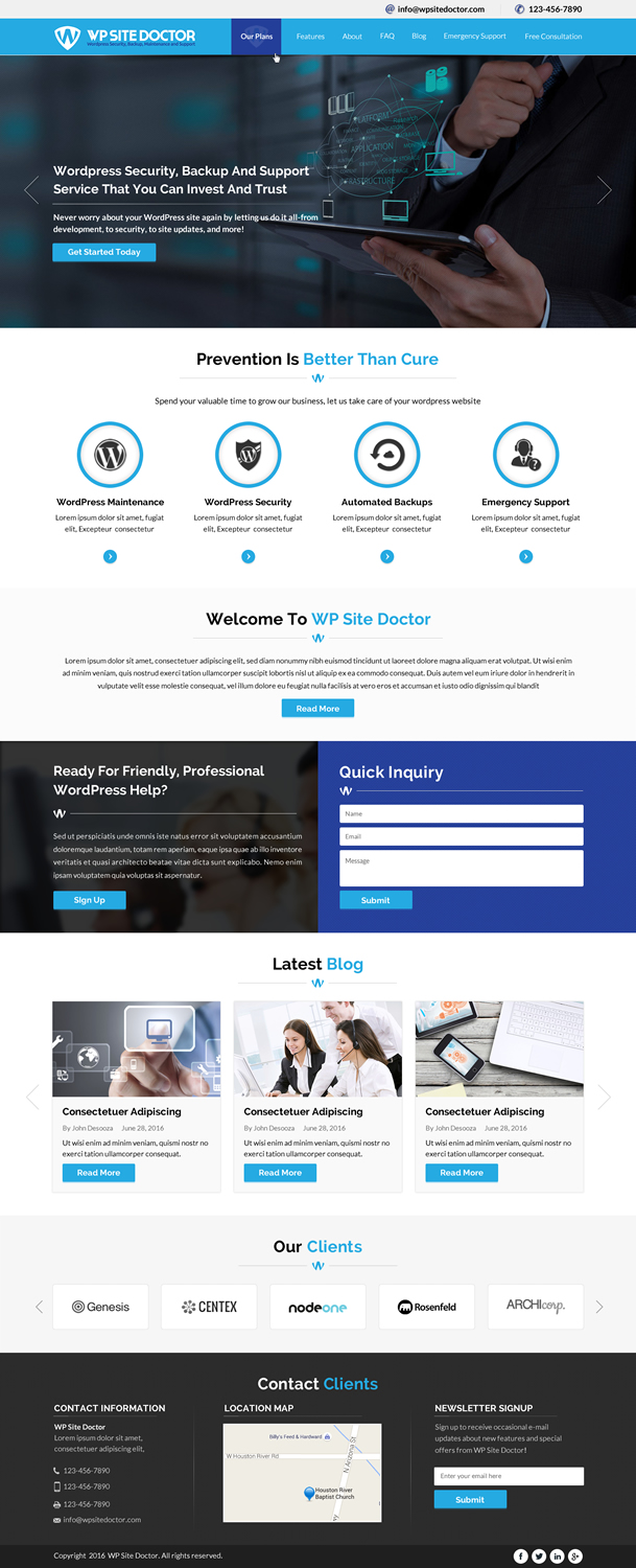 Wordpress Design by Sbss for 3MHZ Solutions | Design #11345319