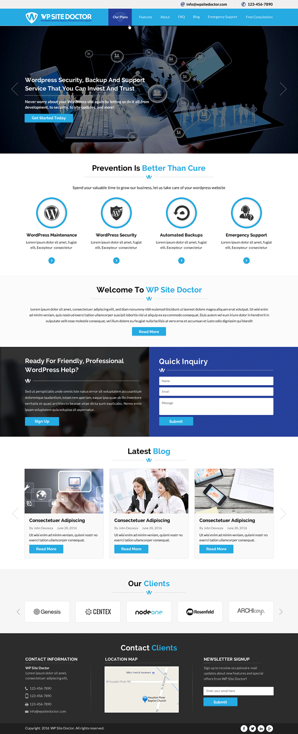 Wordpress Design by Sbss for 3MHZ Solutions | Design #11345320