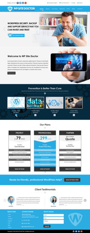 Wordpress Design by Sbss for 3MHZ Solutions | Design: #11345581