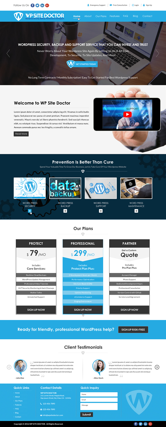 Wordpress Design by Sbss for 3MHZ Solutions | Design #11345582