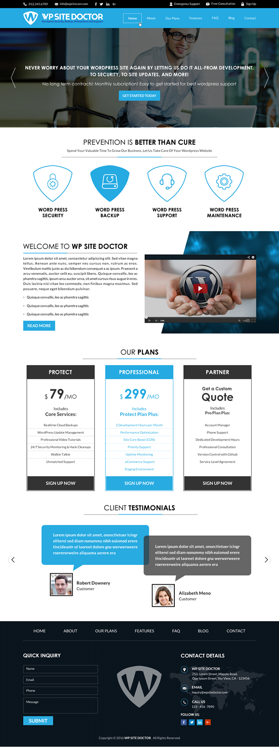 Wordpress Design by Sbss for 3MHZ Solutions | Design #11345584