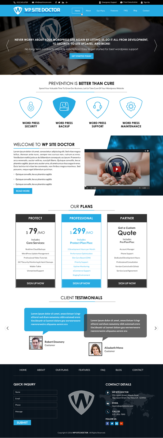 Wordpress Design by Sbss for 3MHZ Solutions | Design #11345585