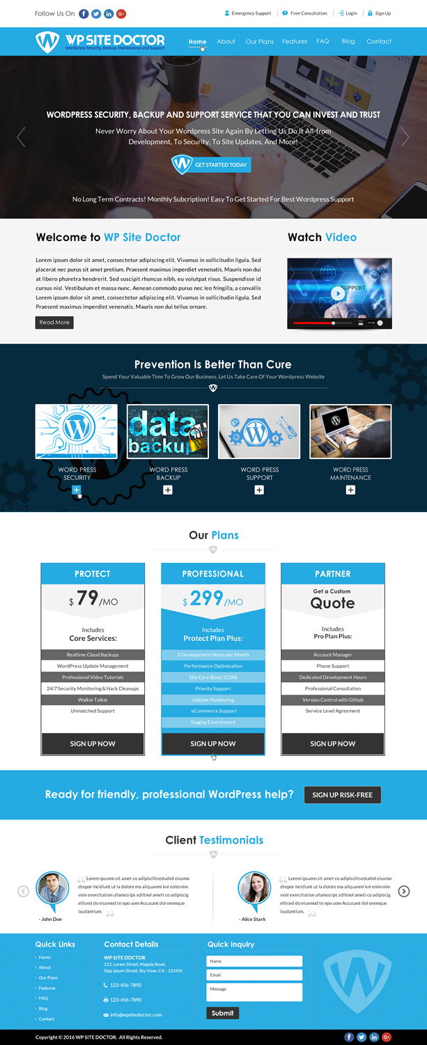 Wordpress Design by Sbss for 3MHZ Solutions | Design #11363808