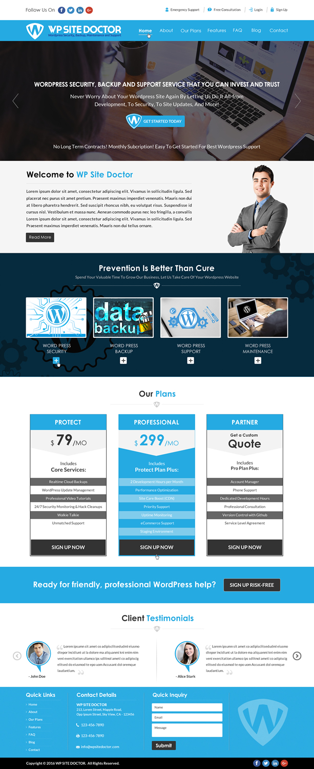 Wordpress Design by Sbss for 3MHZ Solutions | Design #11363809