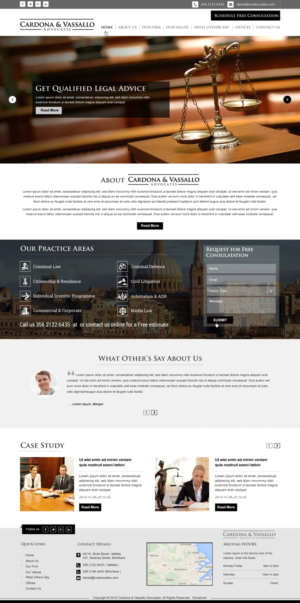 Web Design by harmi_199 for Cardona & Vassallo Advocates | Design: #11153103