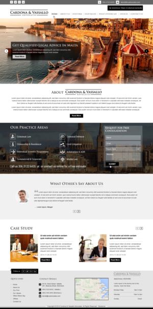Web Design by harmi_199 for Cardona & Vassallo Advocates | Design: #11153104