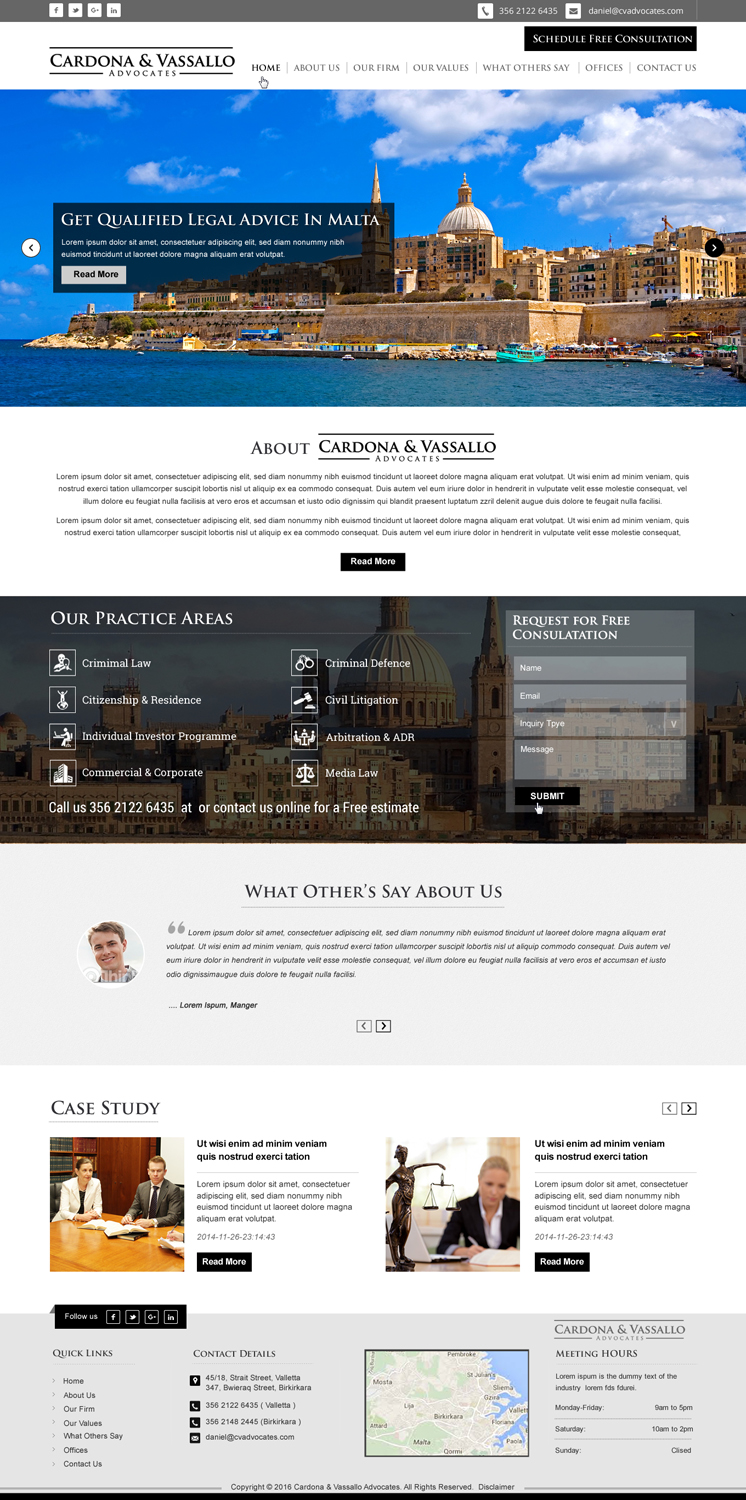 Diseño Web por harmi_199 para Cardona & Vassallo Advocates | Diseño #11153105