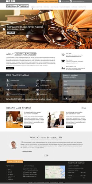 Web Design by harmi_199 for Cardona & Vassallo Advocates | Design: #11153259