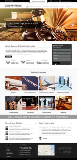 Web Design by harmi_199 for Cardona & Vassallo Advocates | Design: #11162084