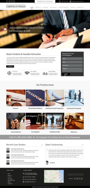 Web Design by harmi_199 for Cardona & Vassallo Advocates | Design: #11162085