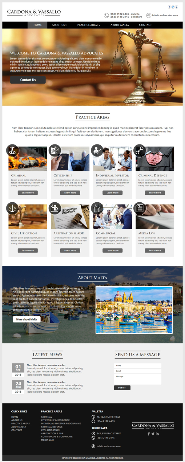 Web Design by -Marc- for Cardona & Vassallo Advocates | Design #11136265