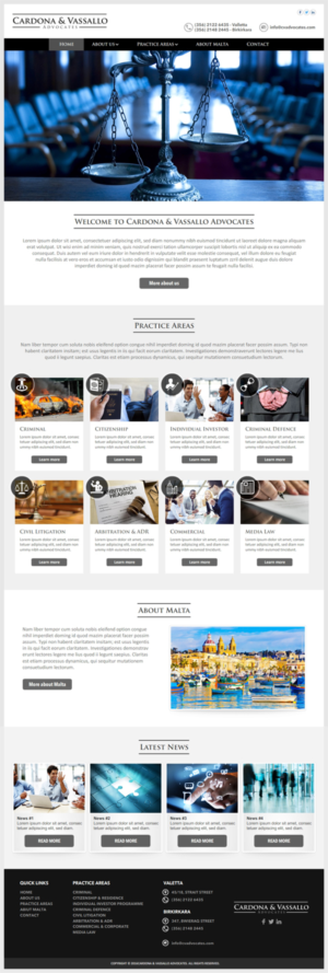 Web Design by -Marc- for Cardona & Vassallo Advocates | Design: #11136300
