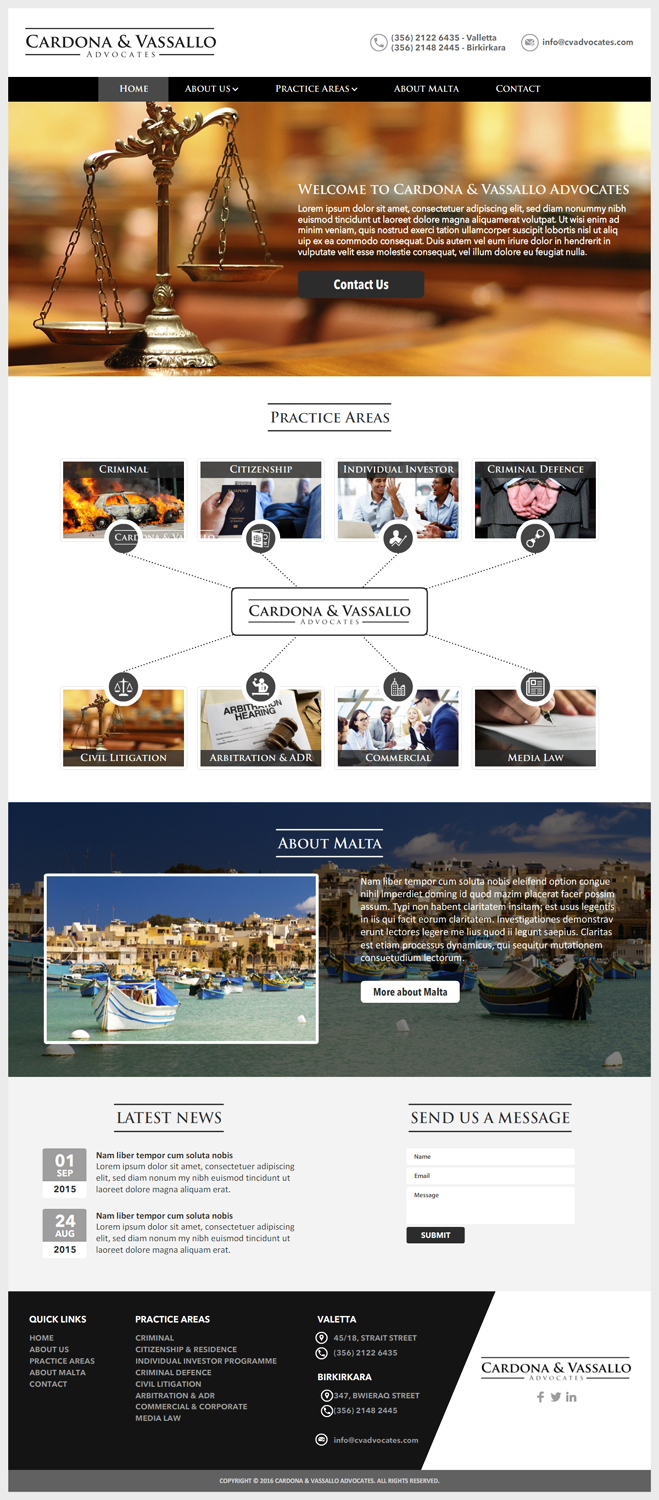 Diseño Web por -Marc- para Cardona & Vassallo Advocates | Diseño #11136868