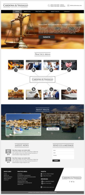 Web Design by -Marc- for Cardona & Vassallo Advocates | Design: #11136868