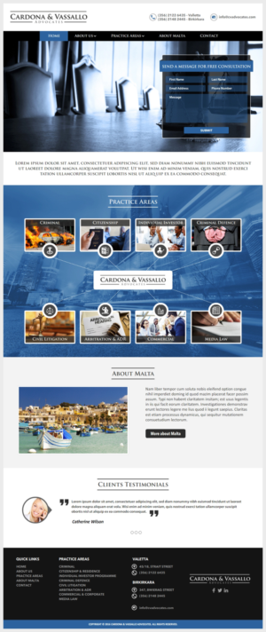 Web Design by -Marc- for Cardona & Vassallo Advocates | Design: #11137413