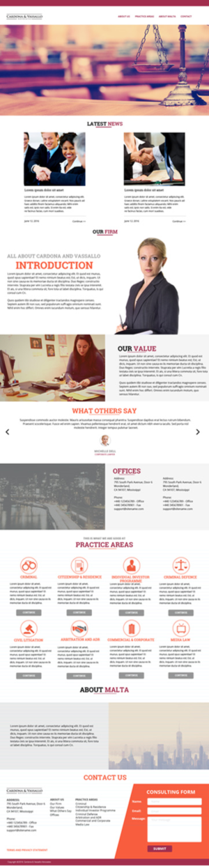 A website for a Maltese Law Firm | Web Design by Think1st