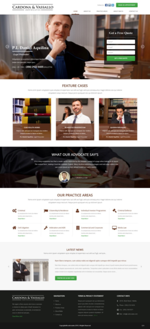Web Design by pb for Cardona & Vassallo Advocates | Design: #11148438