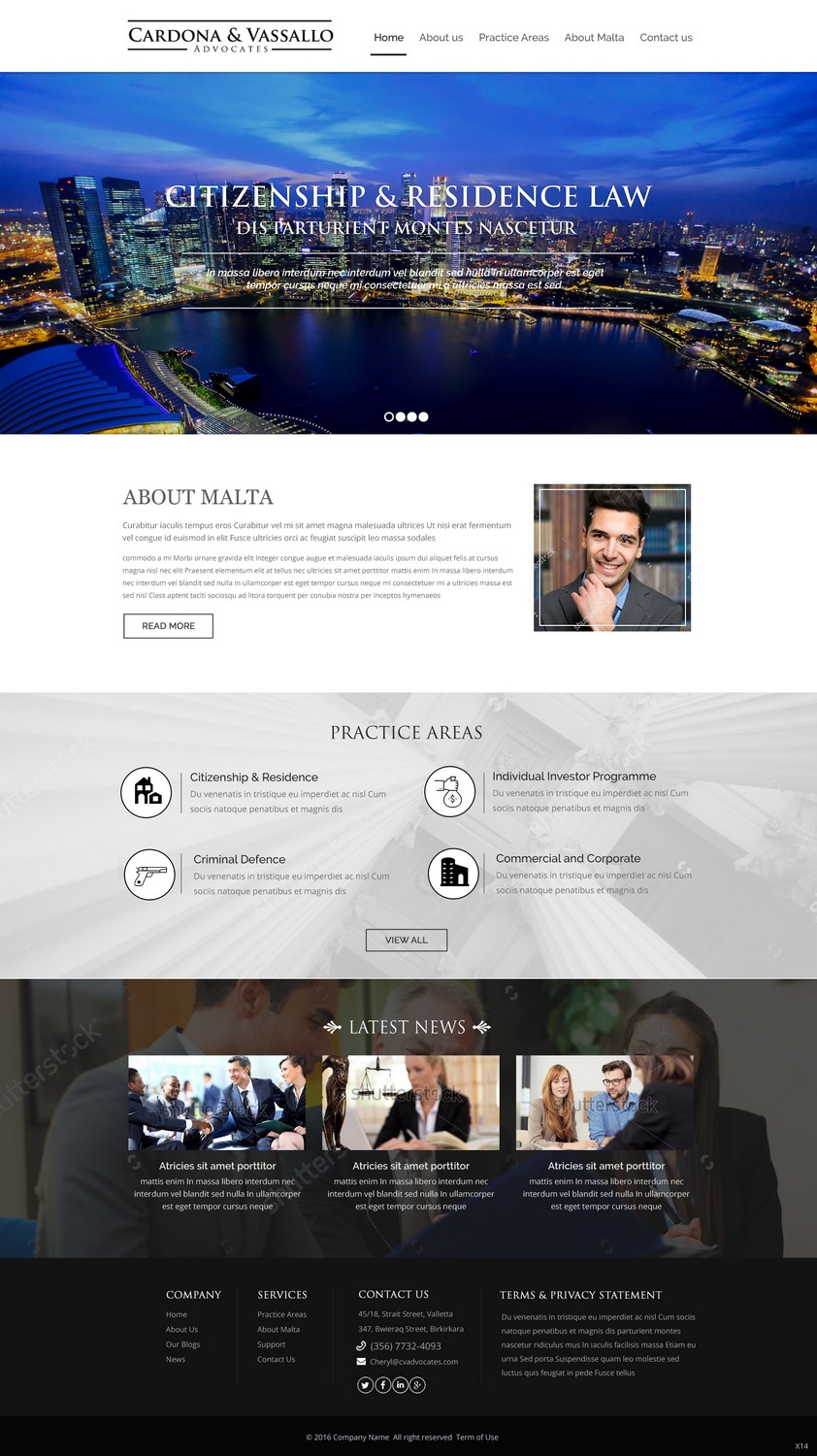 Web Design by pb for Cardona & Vassallo Advocates | Design #11148439