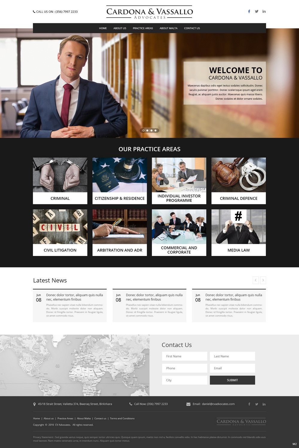 Web-Design von pb für Cardona & Vassallo Advocates | Design #11148441