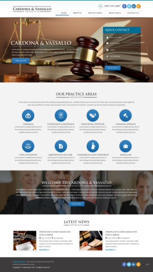 Web Design par pb pour Cardona & Vassallo Advocates | Design : #11148448