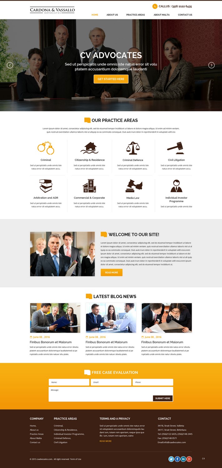 Web Design by pb for Cardona & Vassallo Advocates | Design #11148449