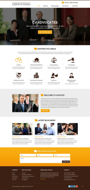 Web Design par pb pour Cardona & Vassallo Advocates | Design : #11148449