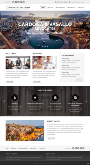 Web Design par pb pour Cardona & Vassallo Advocates | Design : #11152694