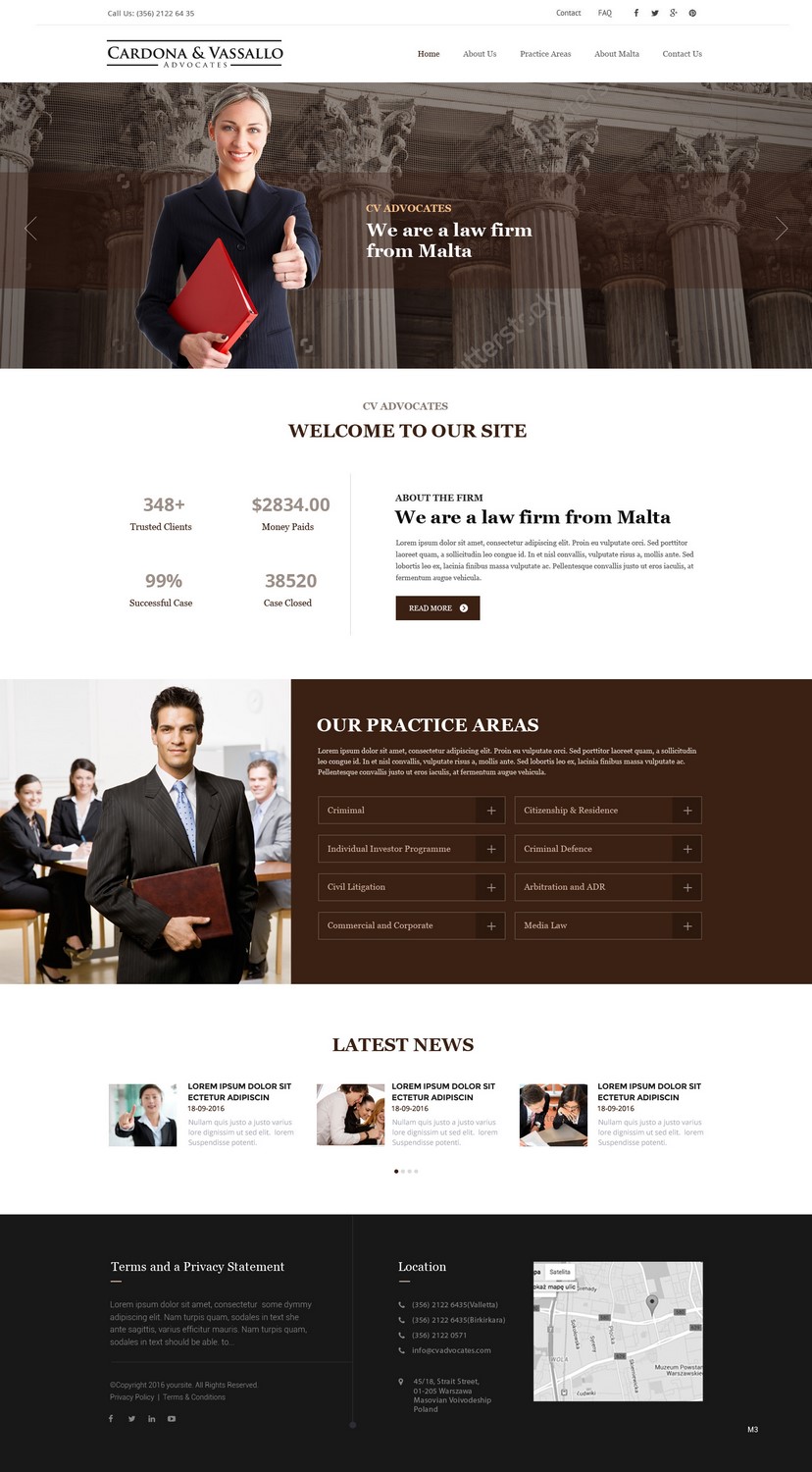 Web Design by pb for Cardona & Vassallo Advocates | Design #11156300
