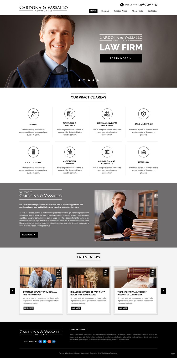 Web Design by pb for Cardona & Vassallo Advocates | Design #11156307